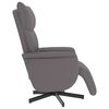 vidaXL Fauteuil inclinable avec repose-pieds gris similicuir