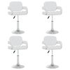 vidaXL Chaises pivotantes &agrave; manger lot de 4 Blanc Similicuir