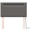 vidaXL T&ecirc;te de lit LED Gris 90 cm Cuir synth&eacute;tique