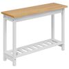 VidaXL Table console EKAI Blanc 112 x 35 x 76 cm Bois de pin massif