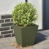 vidaXL Jardini&egrave;res 2 pcs vert olive 30x30x30 cm acier