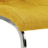 vidaXL Chaises &agrave; manger cantilever lot de 2 jaune tissu
