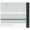 vidaXL Cl&ocirc;ture avec poteau Vert 1 x 50 m Acier et PVC