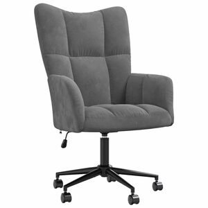 vidaXL Chaise de relaxation Gris fonc&eacute; Velours