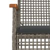 vidaXL Ensemble &agrave; manger de jardin et coussins 7 pcs gris rotin