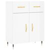vidaXL Buffet Blanc brillant 69,5x34x90 cm Bois d'ing&eacute;nierie
