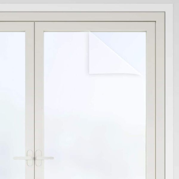 vidaXL Films pour fen&ecirc;tre 5 pcs statique d&eacute;poli blanc PVC