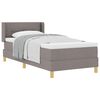 vidaXL Lit &agrave; ressorts avec t&ecirc;te de lit Taupe 200 x 90 cm tissu