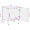vidaXL Cabinet de chevet Blanc 40 x 33 x 46 cm Bois de mangue massif