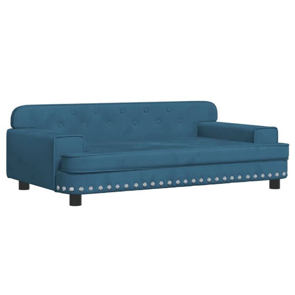 vidaXL Canap&eacute; pour enfants bleu 90x53x30 cm velours