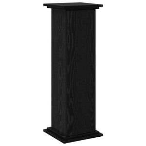 vidaXL Support d'affichage avec &eacute;tag&egrave;re Ch&ecirc;ne noir 31 x 30 x 90 cm