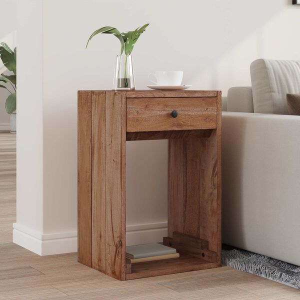 vidaXL Table de chevet Marron 63 x 30 x 79 cm Bois de Mahogany Massif