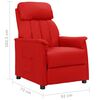 vidaXL Fauteuil inclinable Rouge bordeaux Similicuir