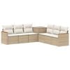 vidaXL Ensemble de Canap&eacute;s 7 pc Beige et blanc cr&egrave;me