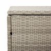 vidaXL Bo&icirc;te de rangement de jardin gris clair 220x50x58 cm rotin