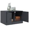vidaXL Table basse anthracite 67x50x44 cm acier