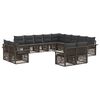 vidaXL Ensemble de canap&eacute; de jardin 13 pcs Gris et Gris fonc&eacute;