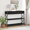 vidaXL Table Console avec tiroir Ch&ecirc;ne noir 100 x 28 x 75 cm