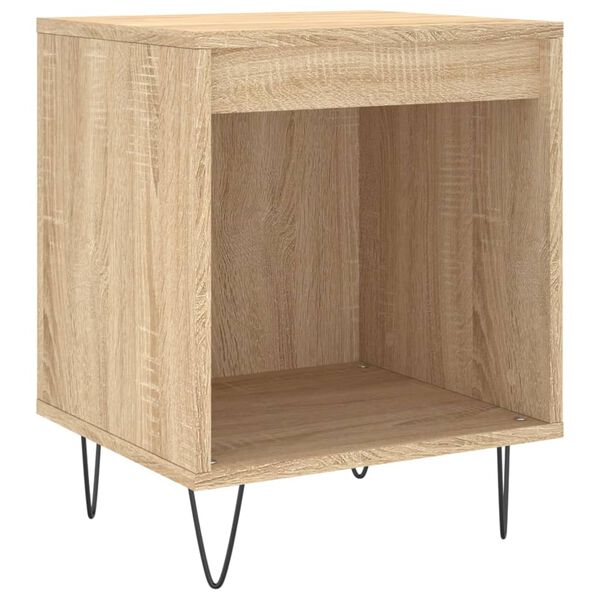vidaXL Table de chevet ch&ecirc;ne sonoma 40x35x50 cm bois d&rsquo;ing&eacute;nierie