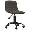 vidaXL Chaise pivotante de bureau Gris fonc&eacute; Velours