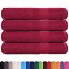vidaXL Serviettes FROGN 4 pcs bordeaux 100x200 cm 360 g/m&sup2;