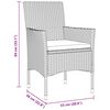 vidaXL Ensemble de salle &agrave; manger pour jardin 5 pcs Gris polyrotin