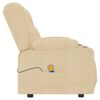 vidaXL Fauteuil de massage inclinable et porte-gobelets 2 places crème