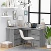 vidaXL Bureau d'angle Sonoma gris 145x100x76 cm Bois d'ing&eacute;nierie