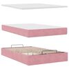 vidaXL Lit ottoman avec matelas rose 120x190 cm velours
