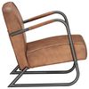 vidaXL Fauteuil de repos Marron Cuir véritable