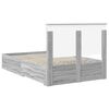 vidaXL Cadre de lit Gris Sonoma 120 x 200 cm Bois d'ing&eacute;nierie