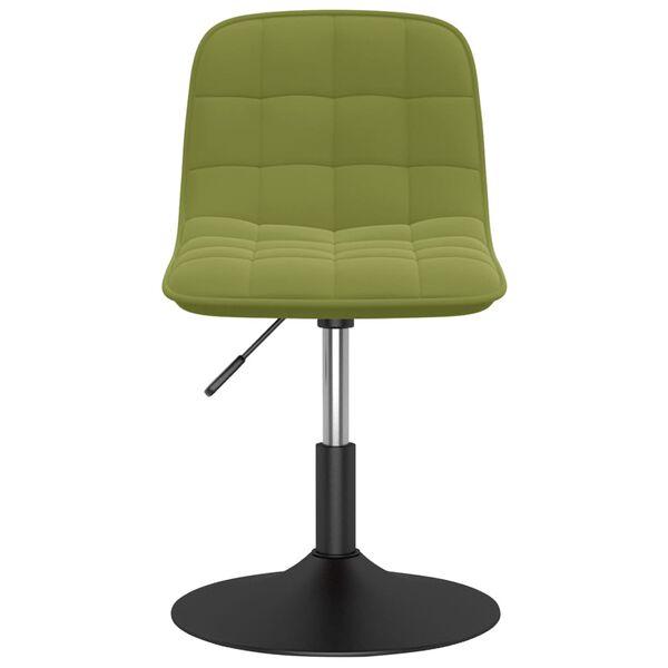 vidaXL Chaises pivotantes &agrave; manger lot de 4 vert clair velours