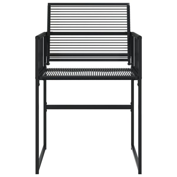 vidaXL Chaises de jardin lot de 4 noir r&eacute;sine tress&eacute;e
