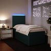 vidaXL Sommier &agrave; lattes de lit avec matelas Vert fonc&eacute; 100x200 cm