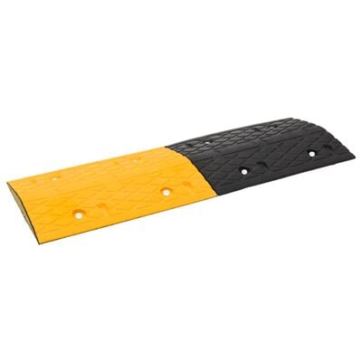 vidaXL Ralentisseur Jaune et noir 97x32,5x4 cm Caoutchouc