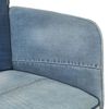 vidaXL Fauteuil avec repose-pieds Denim Bleu Toile patchwork