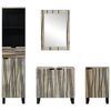 vidaXL Ensemble de mobilier de salle de bain 4 pcs Brun Noy&eacute;