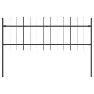 vidaXL Cl&ocirc;ture de jardin Gris 1,7 x 0,6 m Acier rev&ecirc;tu de poudre