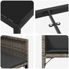 vidaXL Ensemble de salle &agrave; manger pour jardin 5 pcs Gris polyrotin