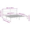 vidaXL Cadre de lit extra long sans matelas 200x210 cm bois massif