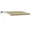 vidaXL Store r&eacute;tractable manuel avec LEDs Vert, Jaune, Blanc 3 x 2,5 m