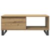 vidaXL Table basse ch&ecirc;ne artisanal 90x50x36,5 cm bois d'ing&eacute;nierie