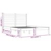 vidaXL Cadre de lit sans matelas blanc bois massif 120x200 cm