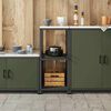 vidaXL Rangement de cuisine Vert olive 60 x 50 x 92 cm Acier