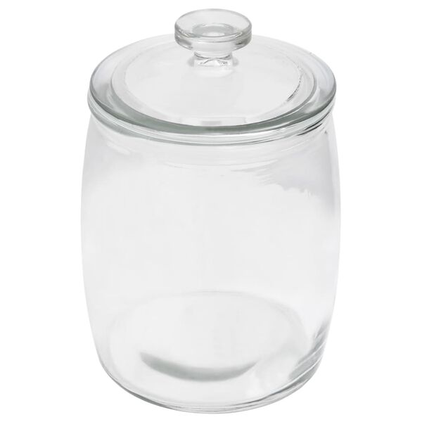 vidaXL Pots de conservation en verre avec couvercle 2 pcs 2000 ml