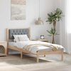 vidaXL Cadre de lit avec t&ecirc;te de lit Gris clair 75 x 190 cm Pin massif