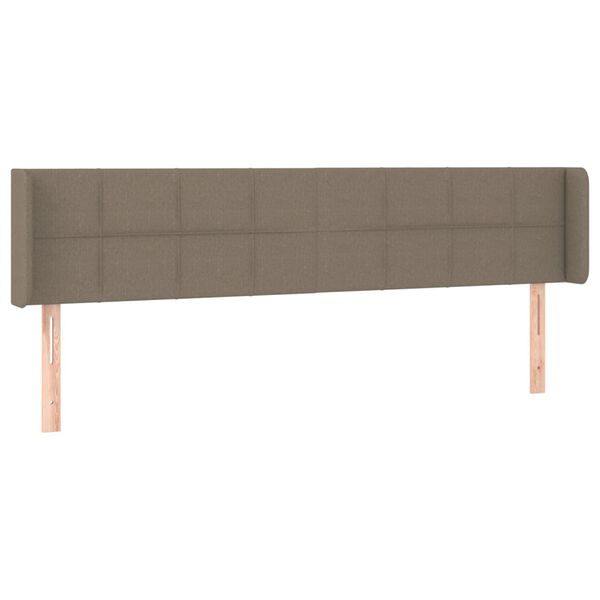vidaXL T&ecirc;te de lit &agrave; LED Taupe 183x16x78/88 cm Tissu