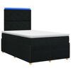 vidaXL Lit boxspring LED avec matelas Noir 120 x 200 cm Tissu