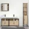 vidaXL Ensemble de mobilier de salle de bain 4 pcs Ch&ecirc;ne Sonoma