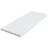 vidaXL Surmatelas en Coco Blanc 80 x 200 cm Tissu jacquard